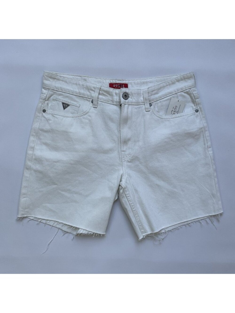 Guess Men's White Denim Short 100% Cotton Size 40